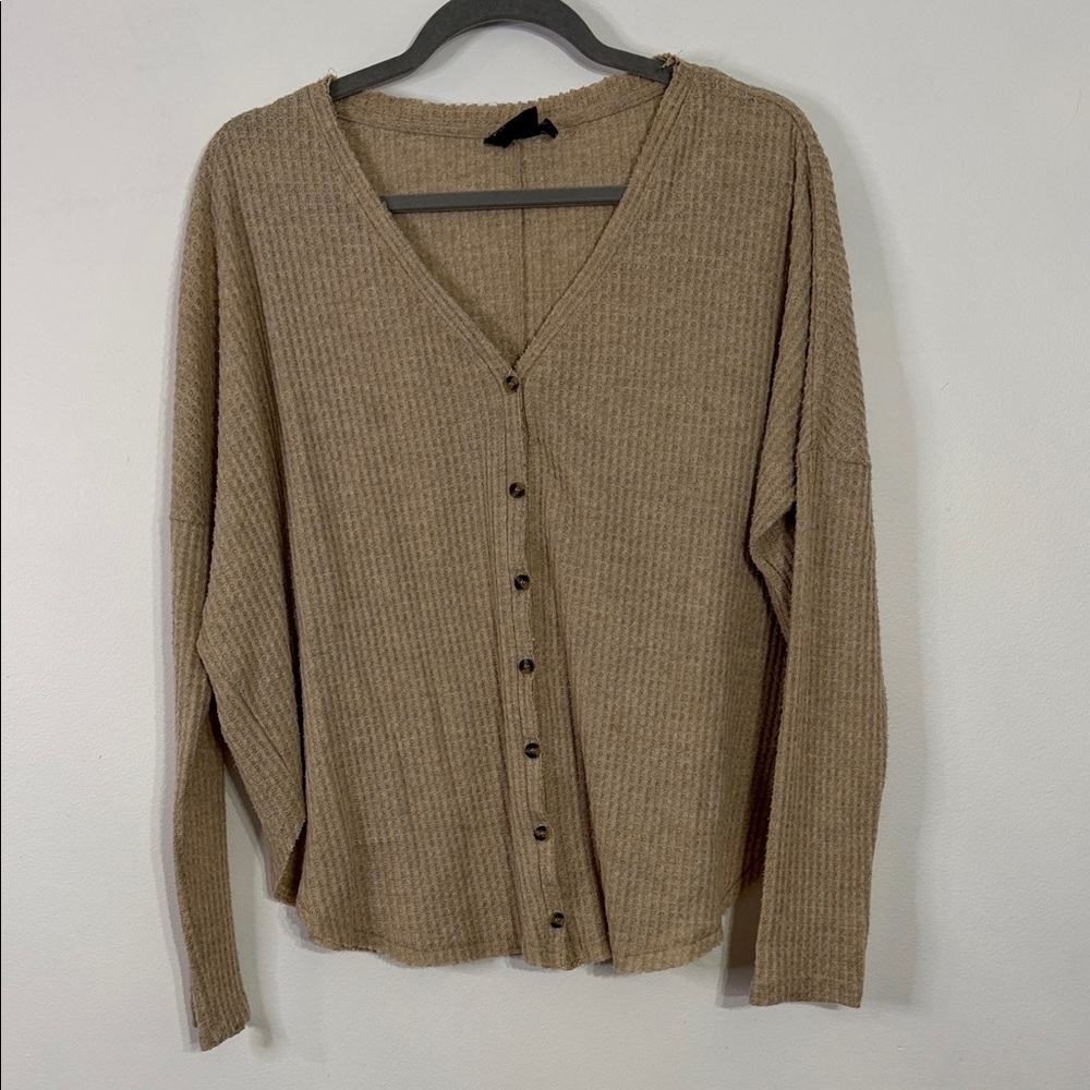 Out From Under Oversized Henley Long Sleeve